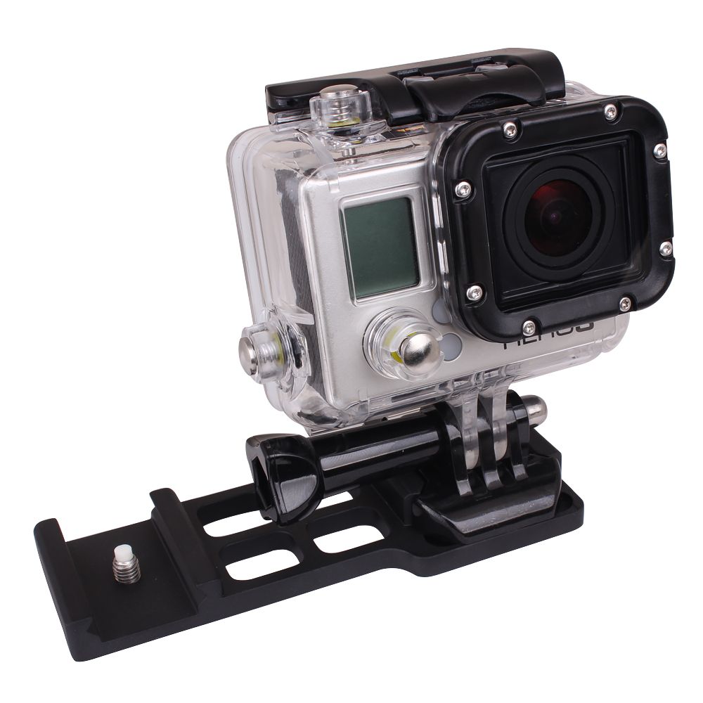 2020 Black Camera Picatinny Weaver Gun Guide Rail Mount Side For Gopro