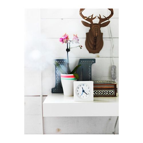 Ikea fashion blanc réveil horloge quadrate original bureau horloge ... Horloge cuisine originale