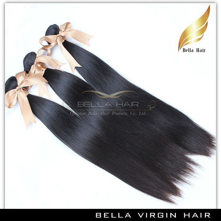 Human Hair Extension Brazylijski Virgin Silky Proste Włosy Wątek 10-34 Cal Grade 9A 3 sztuk Lot Natural Color Darmowa Wysyłka