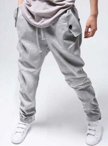 Men Women Unisex Harem Baggy Sweat Pants Athletic Drawstring Sporty ...