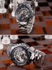 2021 Moda Steel Men Hombre Reloj Ganador Marca de diseño elegante Diseño Clásico Mecánico Mecánico Selecto Viento Vestido Esqueleto Reloj Regalo