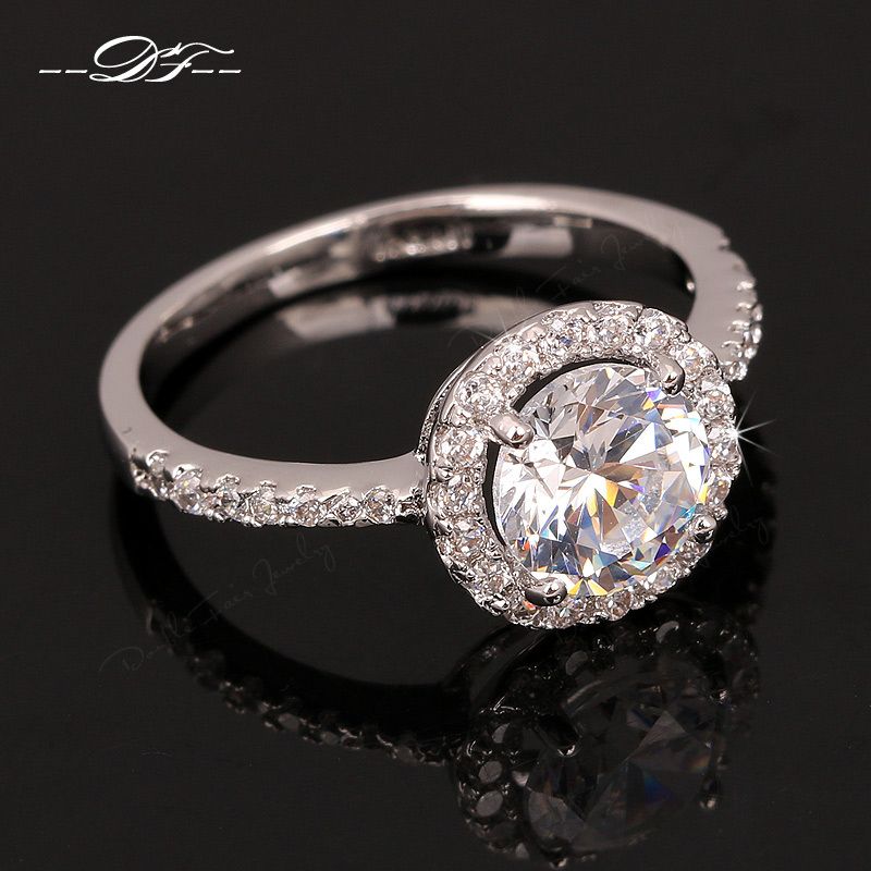 2019 Swiss  Cubic Zirconia Diamond Engagement  Rings  18K 