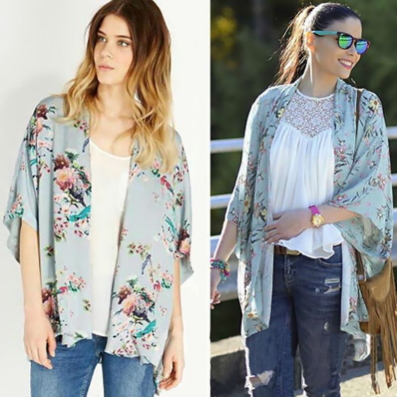 light blue kimono cardigan