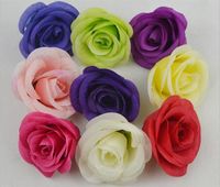Wholesale Silk Flower Head Rose cm cm High Quality Artificial Roses for DIY Wedding Supplies Hair Accessories Photograph Props