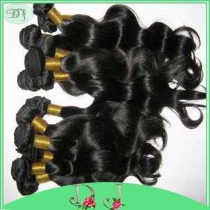 4 sztuk / partia 100% Naturalne nieprzetworzone Malyaian Hair Extensions Wave Wave Splot Można barwić 7a najniższa cena !!