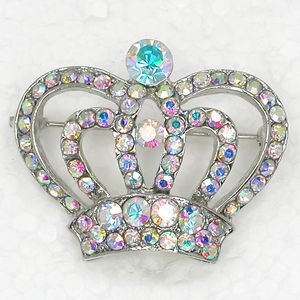 Groothandel Crystal Rhinestone Crown Broches Mode Bruiloft Kostuum Pin Broche C405