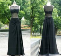 Wholesale Sfani Real Photos New Prom Dresses See Through Back Black Evening Dress Plus Size Nice Dress