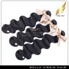 Cheap Brazilian Hair Weaves Human Hair Extensions Natural Color 3PC/lot Body Wave Double Weft VirginHair Bellahair