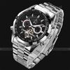 Promocja !! Top Brand Luxury Relogios Wojskowy Full Steel Casual Zegarki Mężczyźni Mechaniczny Automatic Tourbillon Sports Wristwatches