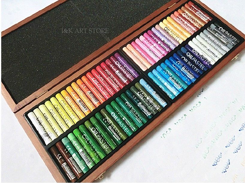 2018 Mungyo Gallery Soft Oil Pastels Wood Box Set , Mopv 72w Round Oil