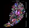 4.9 Inch Huge Size Elegant Style Rhinestone Crystal Diamante Brooch Wedding Bridal Jewelry Gifts 16 Colors Available