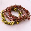 Hurtownie - DIY Garland Sztuczny Kwiat Głowy Pierścień Ślub Garland Pip Berry Flower Stamen DIY Wieniec Symulacja Koralik Materiał