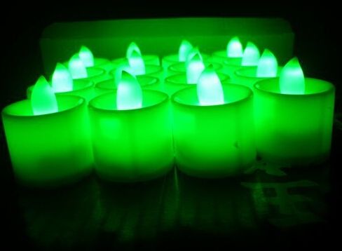 Podgrzewacze ślubne LED elektroniczne światło świec party event bezpłomieniowe migoczące świece na baterie plastikowe Home D￩cor kolorowe