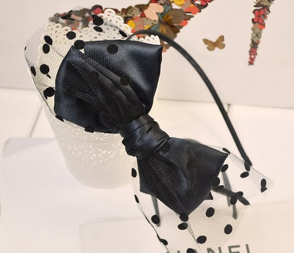 Wholesale Baby Bowknow Hair Clasp Infant Baby Hair Accessories Polka Dots Hair Tie Baby