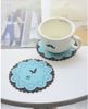 Vente en gros - Chaud Mignon Coloré Silicone Bouton Coaster Tasse Coussin Titulaire Boisson Napperon Mat Accueil