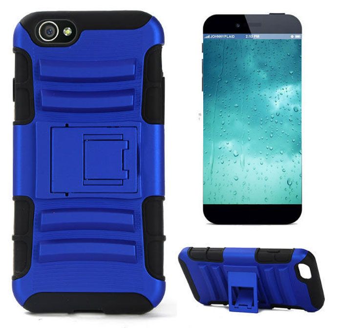 Dla iPhone 6 Plus 4,7 5,5 cala Robot Double Layer Guberized 3 w 1 TPU + PC Silicone Case Heavy Duty Cover Stand