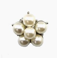 Wholesale Mini Size Rhodium Silver Vintage Pins mm Cream Ivory Pearl Cluster Brooch Wedding Bouquet Accessory