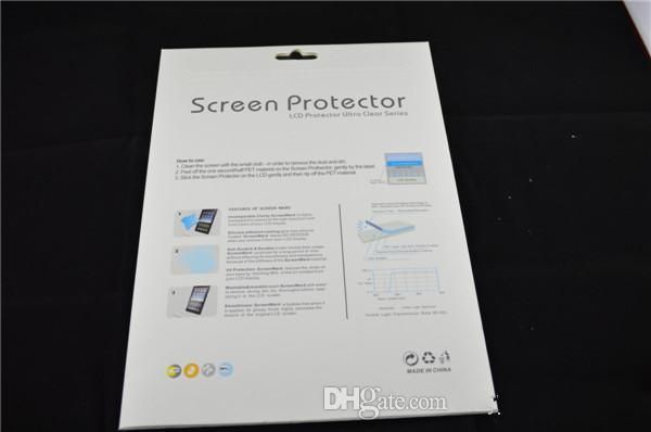 Groothandel - Crystal Clear / Anti-Glare Screen Protector Film Guard voor iPad Air DHL Gratis verzending Retail Pakket