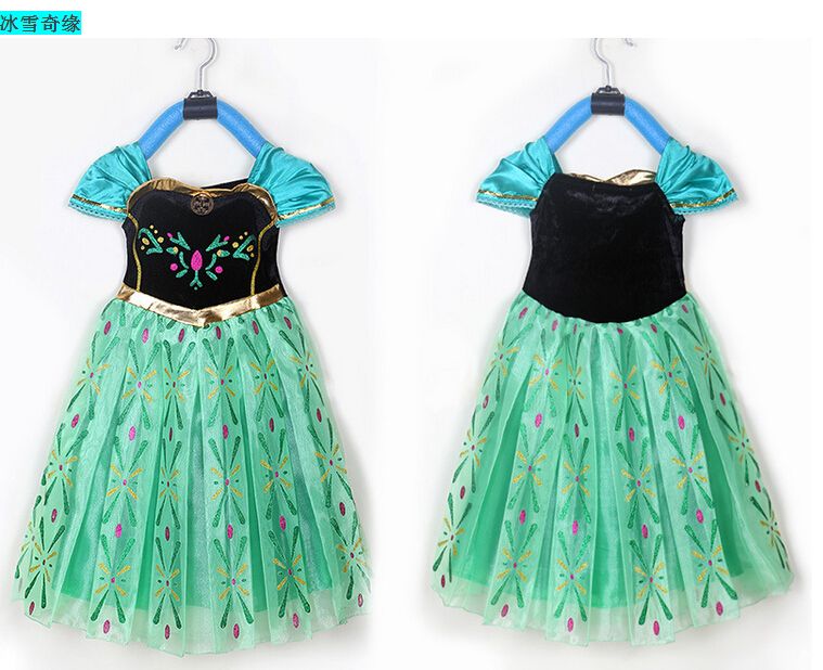 Compra Al Por Mayor Nueva Moda Para El Verano Frozen Vestido Elsa Anna 2014  Para La Muchacha De La Princesa Vestidos Marca Niñas Niños Ropa Niños  Desgaste Barato | Entrega Rápida Y