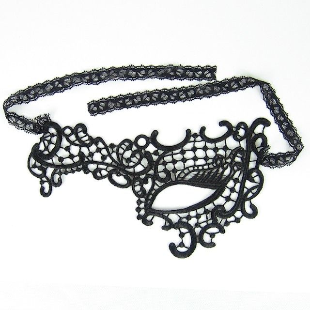 6 Máscaras de disfraces de diseño Máscara de encaje de fiesta negra Juguete sexy para damas Máscara de fiesta de baile de Halloween