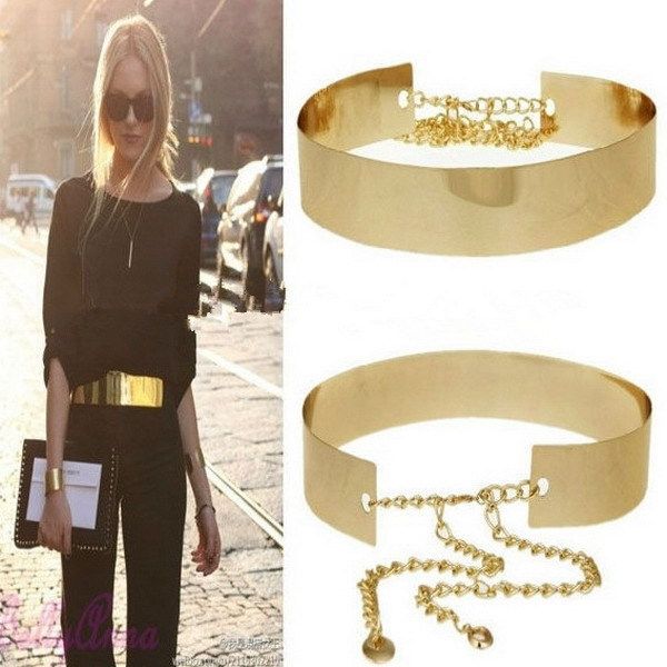 Compra Mujeres Punk Full Metal Espejo Cinturón Dorado Metálico Plate  Cummerbunds Ancho Con Cadenas Barato | Entrega Rápida Y Calidad | Es.Dhgate