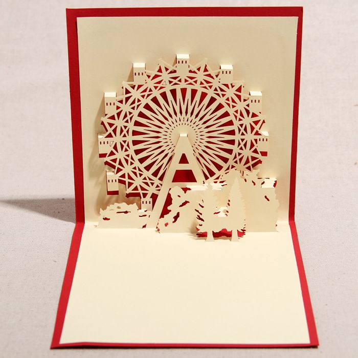 3d greeting card handmade 3d pop up ferris wheel greeting card with envelope christmas birthday favors graduation greeting cards greet card from senses - 3d Greeting Cards 3d greeting card handmade 3d pop up ferris wheel greeting card with envelope christmas birthday favors graduation greeting cards greet card from senses - 3d Greeting Cards