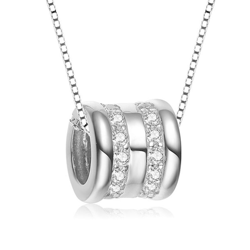 Wholesale Wholesale Pendant Sterling Silver Solid 925 Silver Zircon Inlaid Wheel Barrel Women