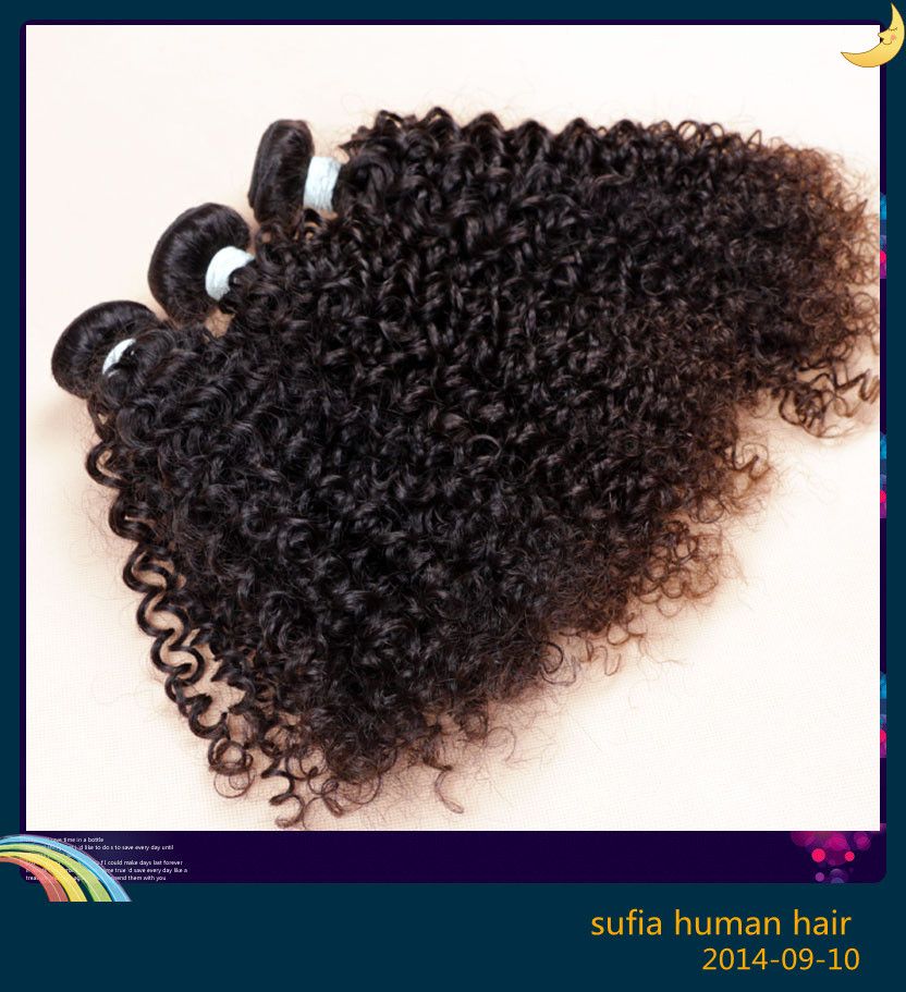 Brazilian human hair extensions deep k curl hair weft natural black color dyeable unprocessed hair 100g one bundle-image-207947529
