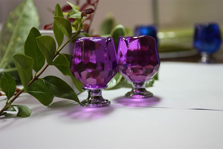 Green Glass Rose Knobs Crystal Furniture Handle Knob Drawer