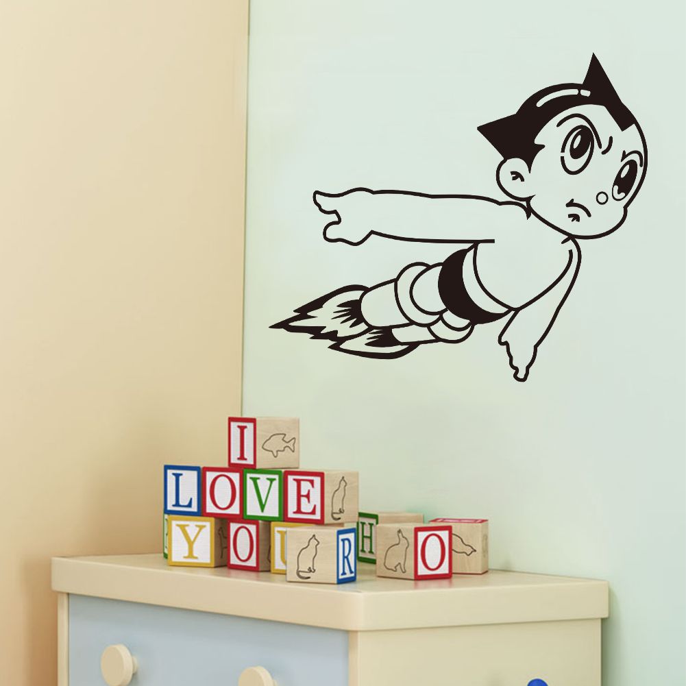 Vinyl Wall  Art  Stickers Astro Boy  Cartoon Decals For Boys  