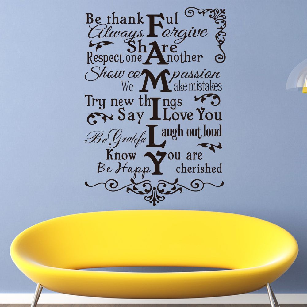 Family Rules Wall Art vinyl wall art stickers large family rules wall decals for living Family Rules Wall Art vinyl wall art stickers large family rules wall decals for living