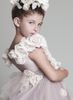 Handmade Flowers Little Angle Ball Gown Flower Girls039 Dresses Cheap Tulle Strapless Princess Kid Wedding Party Gown Pageant D4441097