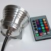 10W 12V RGB onderwater LED licht schijnwerper CE / ROHS IP68 950LM 16 kleuren wijzigen met afstandsbediening voor fontein zwembad decoratie 1 stks