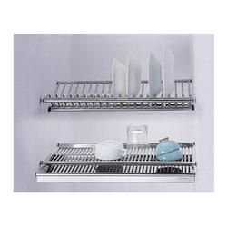 2019 Embedded Dish Drainer 2 Tier Stainless Steel Plate Bowl Cup