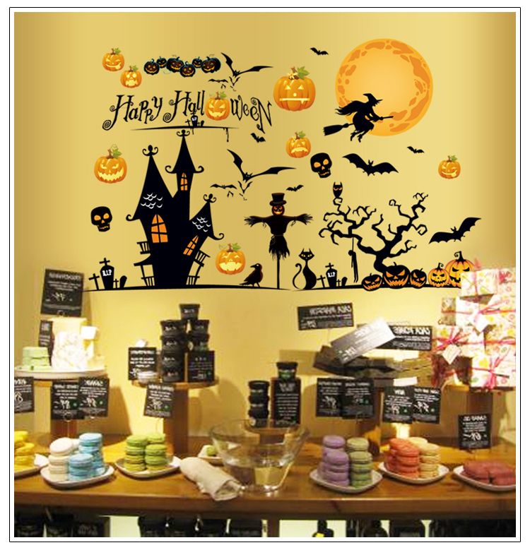 Large Halloween Decorations Wall Sticker Art Decorative Wall Decals