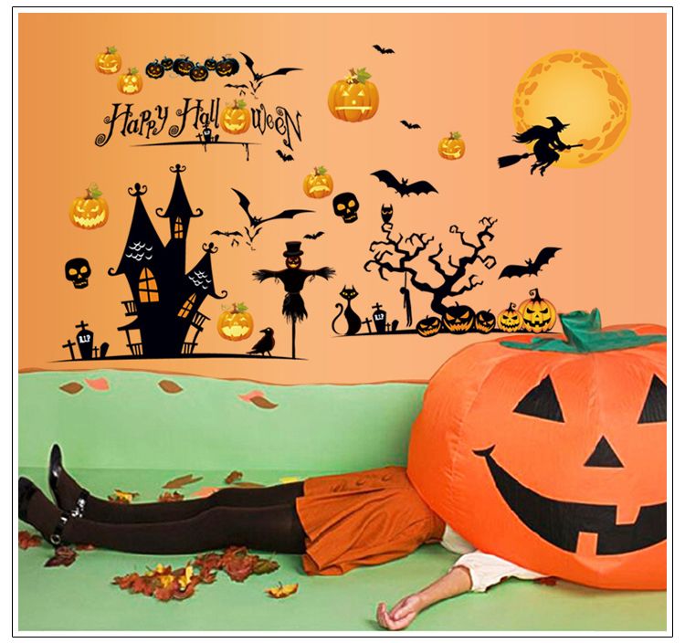 Large Halloween Decorations Wall Sticker Art Decorative Wall Decals