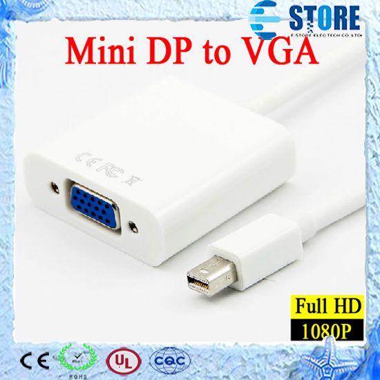 Adaptateur de câble de convertisseur Thunderbolt Mini Displayport Mini Display Port DP vers VGA pour Apple Macbook Mac Pro Air, DHL GRATUIT, wu