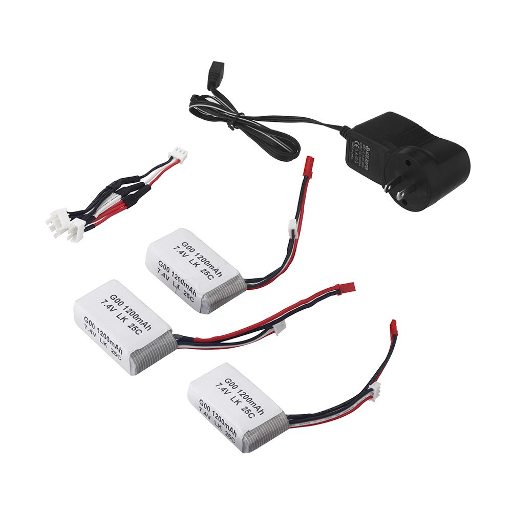 2019 Supper Battery Charger Set 7.4V 1200mah JST Plug LiPo Battery+US