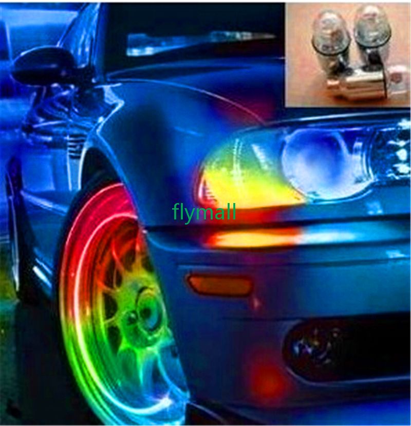 LED Flash Tyre Bike Wheel Valve Cap Light Car Bike Bicycle Motorbicycle