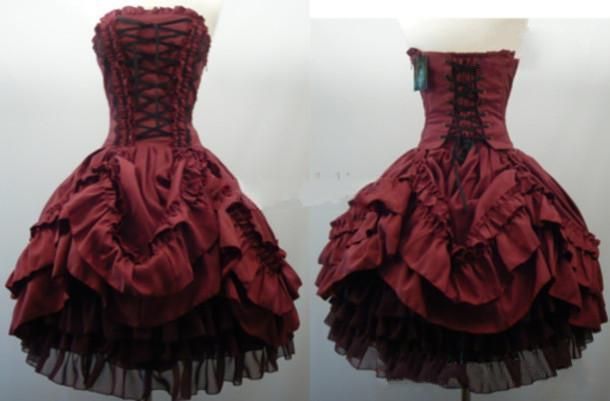 short gothic homecoming dresses