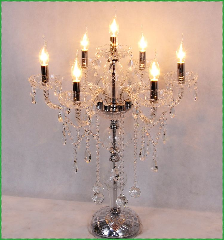 Whole Lamp Antique Crystal, Candelabra Table Lamps Crystal