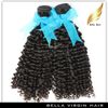 인도 곱슬 인간의 머리카락 묶음 자연 색상 머리카락 확장 Wefts 1 또는 2 or3pcs / lot 8-30 인치 Bellahair