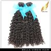 Indian Curly Menselijk Haarbundels Natuurlijke Kleur Hair Extensions WEFTS 1 OF 2 OF3PCS / PARTIJ 8-30 INCH Bellahair