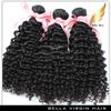 Peruvian Curly Wave Weft Virgin Human Hair Buntles Extensions Natural Color 1 eller 2 OR3PCS / Lot