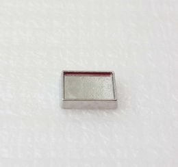 6x9mm inner/7x10mm outside diameter Silver Blank Floating Charms for Lockets DIY rectangle photo Charms for making jewelry
