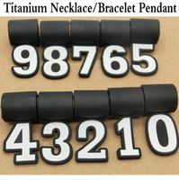 Wholesale 2017 hot Number Pendant with silicone charms men for Baseball Softball sport Necklace