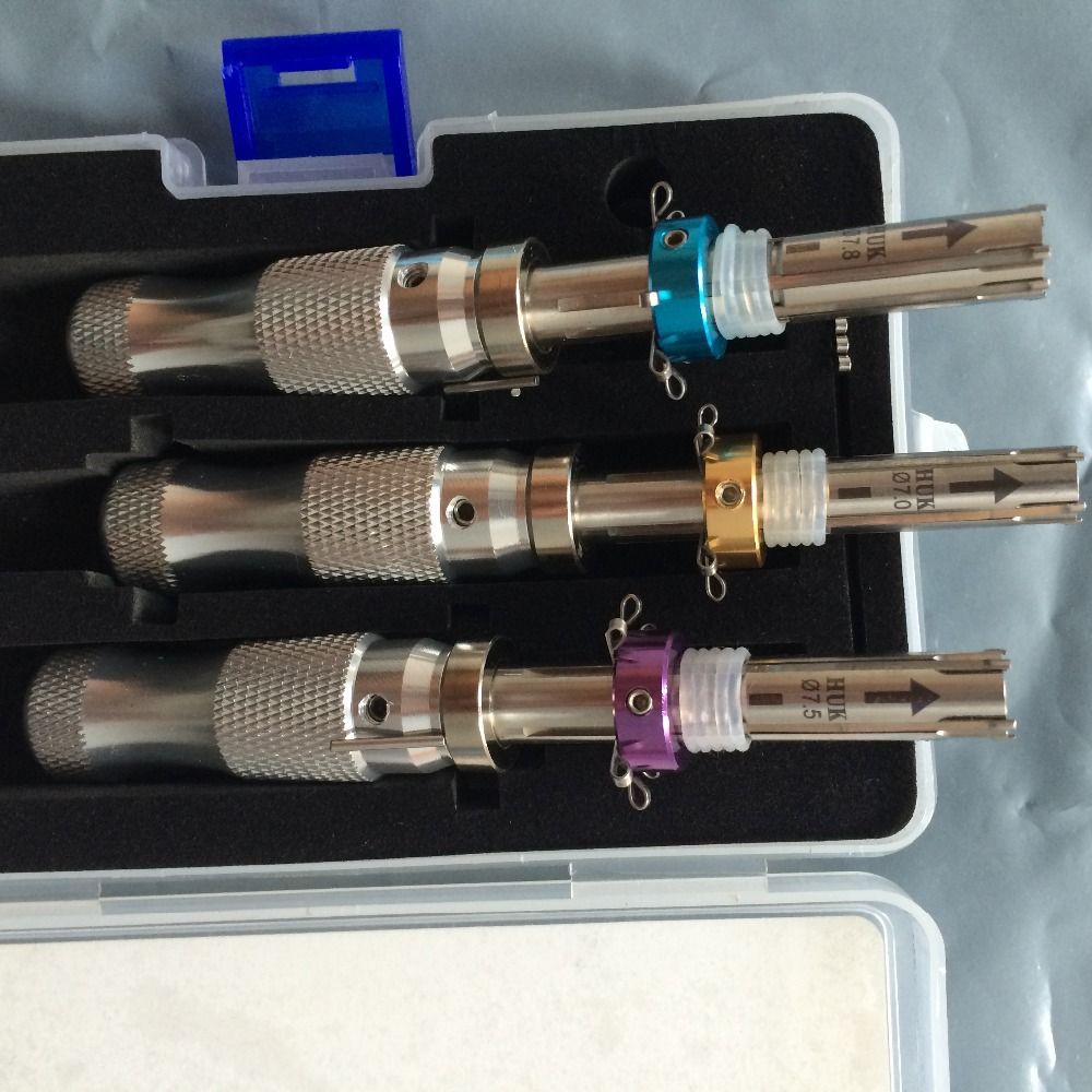 HUK LOCKSMITH TOOLS 7 Pin Advanced Tubular Lock Pick 7.0mm,7.5mm,7.8mm All Included Lengthened