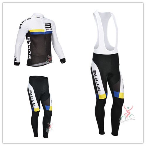 

HOT-2013 Bulls Team winter Fleece cycling jersey long sleeve Cycling clothing+(bib) Pants Set winter thermal fleece cycling clothing, Black;red