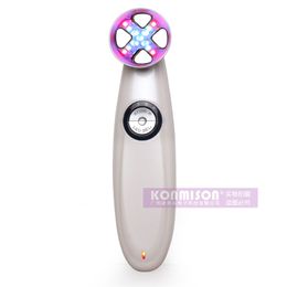 galvanic facial massager NZ - New Portable Galvanic Photon RF Facial Machine With Red Blue Green LED For Skin Rejuvenation Wrinkle Removal Home Use Beauty Facial Massager