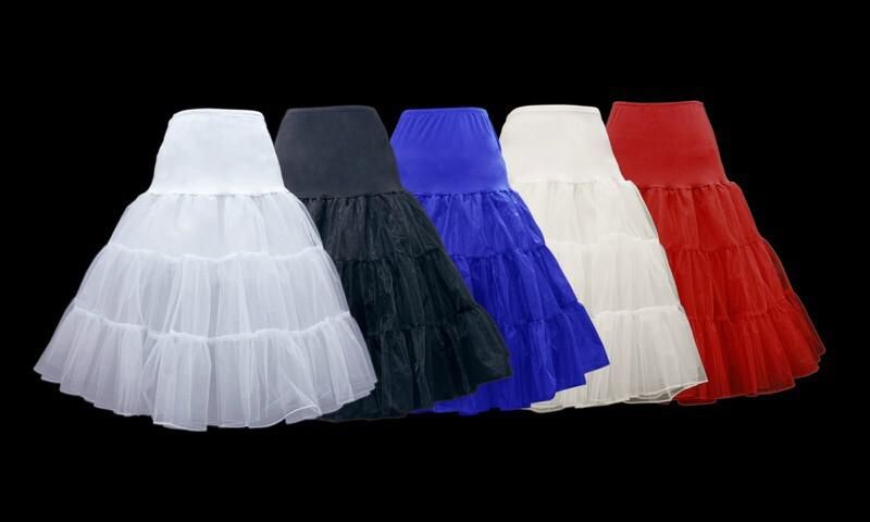 

Retro Underskirt Swing Vintage Petticoat Fancy Net Skirt Rockabilly Tutu (4 Colores To Choosing) for women ankle length, White